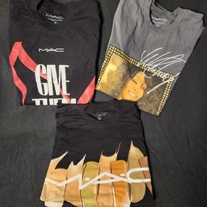 MAC Cosmetics Employee Tees, Size Small (Bundle of 3)